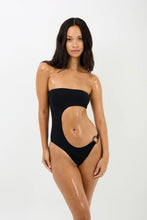 Load image into Gallery viewer, BLACK COCONUT RING CUT OUT SWIMSUIT
