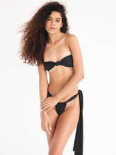 Load image into Gallery viewer, BLACK SINGLE SIDE TIE BIKINI BOTTOMS
