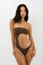 Load image into Gallery viewer, CHOCOLATE COCONUT RING CUT OUT SWIMSUIT
