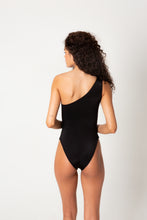 Load image into Gallery viewer, BLACK ONE SHOULDER SWIMSUIT
